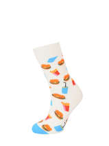 Chaussettes Junkfood Junk Food Happy socks Blanc junk food HAM01