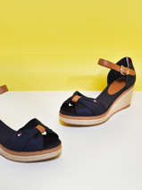 Sandalen Met Sleehak Iconic Elba Tommy hilfiger Blauw accessoires 906403