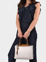 Sac  Main Azalie Ted lapidus Violet azalie TLHF9583-vue-porte