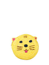 Kinderrugzak Animal Van Raffia Le voyage en panier Geel kids PM370