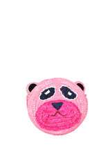Kinderrugzak Animal Van Raffia Le voyage en panier Roze kids PM370