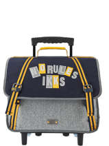 Cartable A Roulettes 2 Compartiments Kings Ikks Gris kings 20-42838