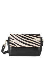 Sac Bandoulire Zebre Cuir Augre f Noir zebre Z