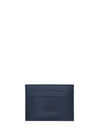Longchamp Baxi grainÉ Porte billets/cartes Bleu