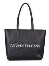 Sac Shopping Sculpted Monogramme Calvin klein jeans Noir sculpted monogramme K607464