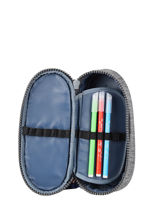 Trousse 1 Compartiment Kipling Gris back to school / pbg PBG12908-vue-porte
