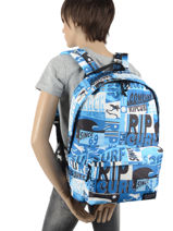 Sac  Dos 1 Compartiment Rip curl Bleu surf AM02217-vue-porte