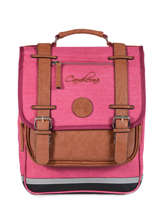 Sac  Dos Enfant 2 Compartiments Cameleon Rose vintage chine VIN-SD38