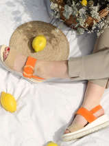 Sandalen met lage sleehak leder-GABOR