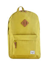 Sac  Dos Heritage 1 Compartiment + Pc 15'' Herschel Jaune classics 10007