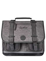 Cartable 3 Compartiments Cameleon Gris vintage color VIC-CA41