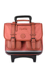 Boekentas Op Wieltjes 2 Compartimenten Cameleon Roze vintage color CR38
