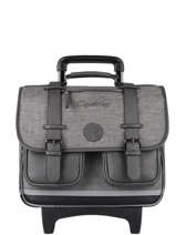 Cartable  Roulettes 2 Compartiments Cameleon Gris vintage color CR38