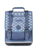 Sac  Dos Enfant 2 Compartiments Cameleon Bleu vintage fantasy AM01260