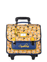 Cartable  Roulettes Rtro Cameleon Jaune retro CR35