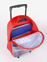 Sac A Dos A Roulettes 1 Compartiment Cars Rouge speed 4CENTR-vue-porte