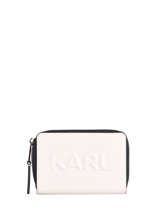 Portefeuille Karl Seven Cuir Karl lagerfeld Blanc karl seven 211W3217