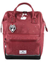 Sac  Dos 1 Compartiment Pol fox Rouge fille FSDFUTE