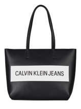 Sac Cabas A4 Denim  Calvin klein jeans Noir denim K608563