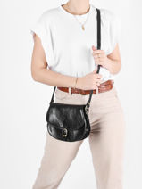 Sac Bandoulire Tempo Cuir Milano Noir tempo TE18062-vue-porte