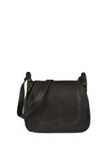 Sac Bandoulire Cow Cuir Basilic pepper Noir cow BCOW18