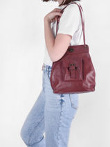 Sac Le1950 Vintage Paul marius Rouge vintage 1950-vue-porte