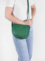 Sac Lebohemien Cuir Paul marius Vert vintage BOHEMIEN-vue-porte
