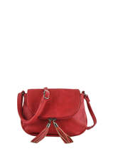 Sac Bandouli�re Pompon Miniprix Rouge pompon G7058