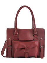 Sac Lerive Gauche M  Cuir Paul marius Violet vintage M