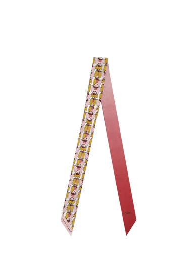 Longchamp Soie unie Foulard Rose