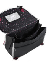 Cartable 2 Compartiments Ikks Noir black tea 38814-vue-porte