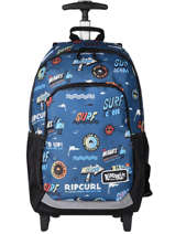 Sac  Dos  Roulettes 2 Compartiments Rip curl Bleu surfboard collection BBPCE3SS