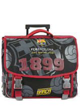 Cartable A Roulettes 2 Compartiments Fc barcelone Noir barca 183F203R