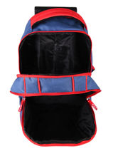Sac  Dos  Roulettes 2 Compartiments Federat. france football Bleu equipe de france 203X204R-vue-porte