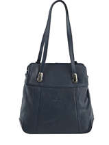 Rugzak Leder Hexagona Blauw confort 462107
