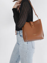 Sac Bandoulire Foulonne Double Lancaster Marron foulonne double 44-vue-porte