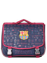 Cartable 2 Compartiments Fc barcelone Bleu blason 213F203S