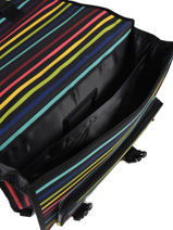 Cartable 2 Compartiments Little marcel Multicolore raye 8874-vue-porte