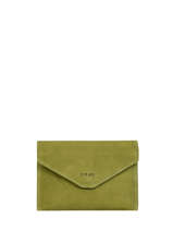 Porte-papiers Etincelle Nubuck Cuir Etrier Vert etincelle nubuck EETN054