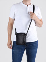 Sac Bandoulire Lancaster Marron soft vintage homme 24-vue-porte
