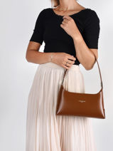 Sac Baguette Suave Cuir Lancaster Marron suave ace 20-vue-porte