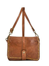 Cross Body Tas Dewashed Leder Milano Bruin dewashed DE17111