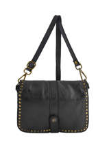Sac Bandoulire Dewashed Cuir Milano Noir dewashed DE17111