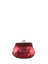 Porte-monnaie Etincelle Irise Cuir Etrier Rouge etincelle irisee EETI654