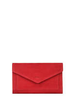 Portefeuille Leder Etrier Rood etincelle nubuck EETN701