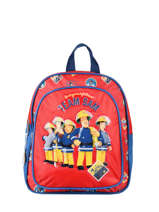 Sac  Dos 2 Compartiments Sam le pompier Rouge team sam 694356FI