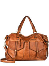 Sac Shopping Dewashed Cuir Milano Marron dewashed DE21062