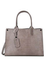 Sac  Main Croco Cuir Milano Beige croco CR16062N