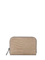 Compacte Portefeuille Croco Leder Milano Beige croco CR19043N
