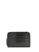 Porte-monnaie/ Porte Cartes Cuir Milano Noir croco CR19043N